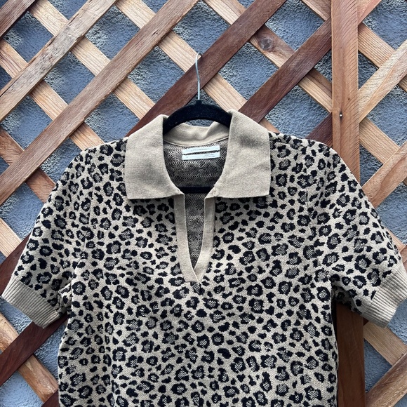 Anthropologie leopard print top - Picture 7 of 11
